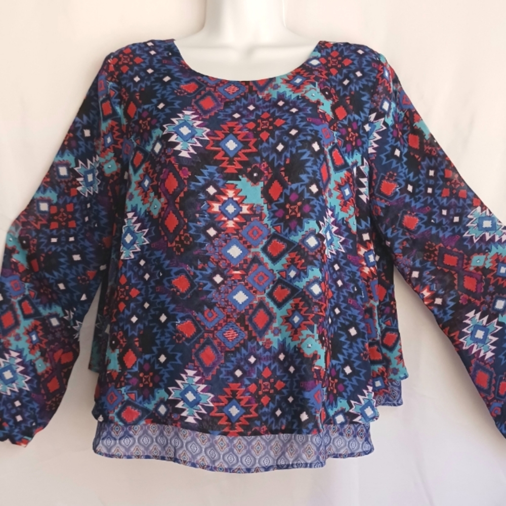 Studio JPR Women's  Long Sleeve Blouse Sz PM